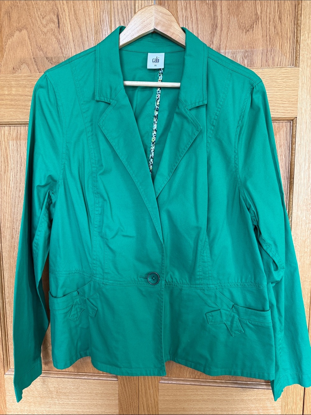 CAbi Green Single-Button Notch Lapel Blazer #5097